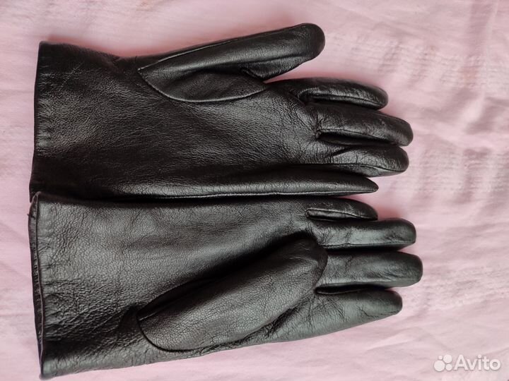 Перчатки женские кожаные зимние размер S