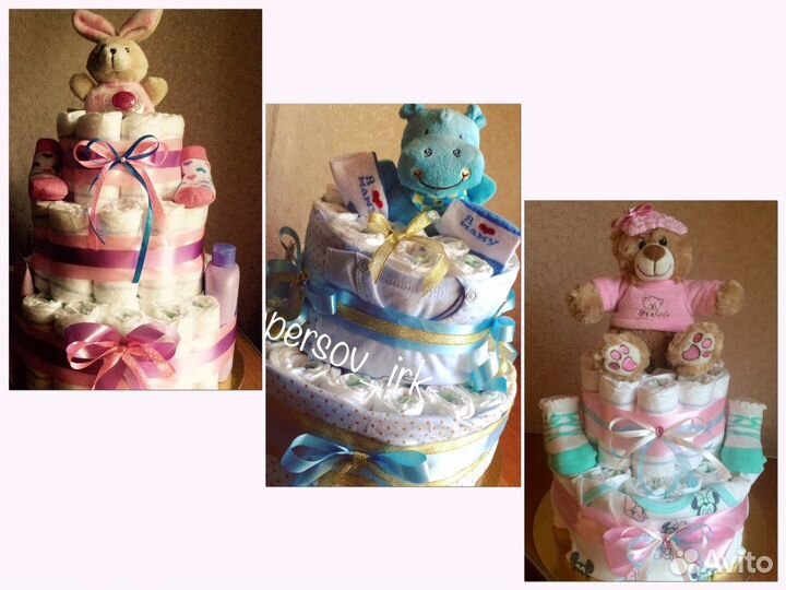 Торт из памперсов(подгузников)