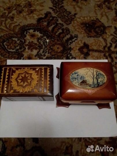 Шкатулки деревянные резные СССР