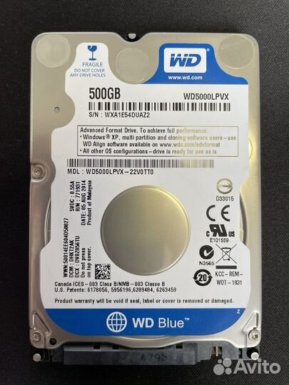 Жесткий диск WD 500 гб