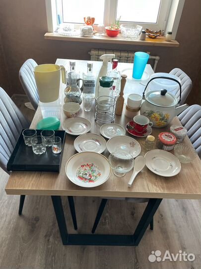 Посуда пакетом три большущие коробки