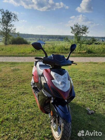 Скутер racer150T-15 stells красный
