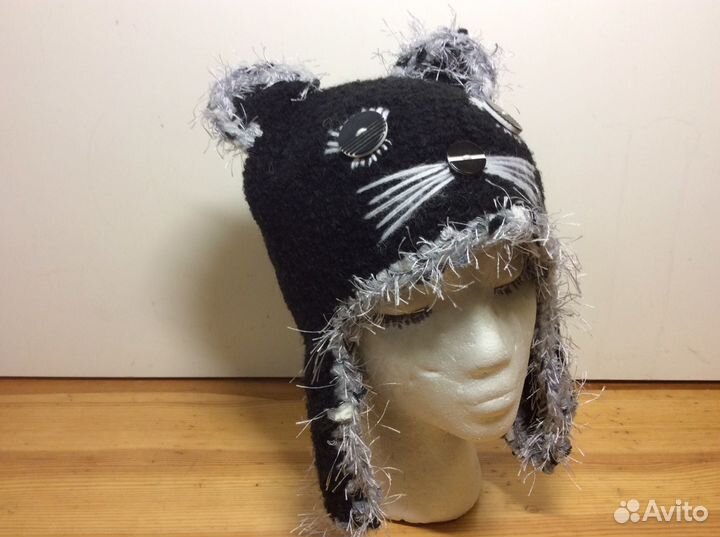 Очаровательная котошапка, ручная работа, 53-56,303