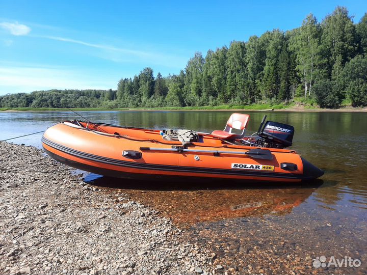 Лодка, мотор, прицеп