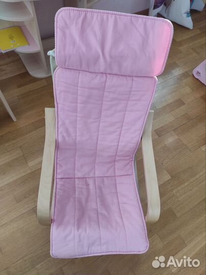 Кресло икеа Поэнг с чехлом детское