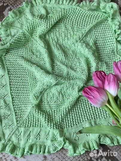 Вязанный плед детский