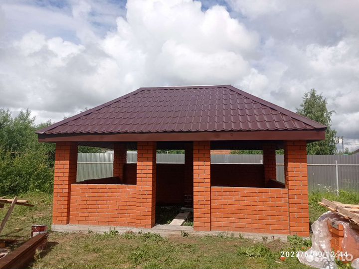 Беседка мангальная зона