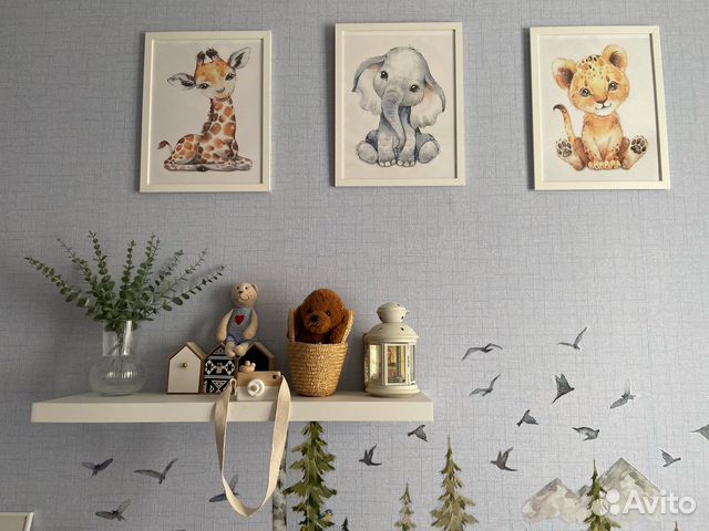 Картины и постеры в детскую на холсте