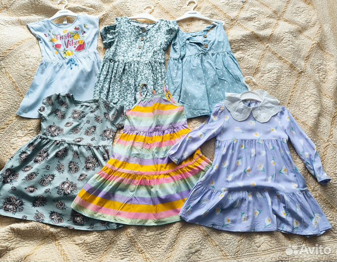 Платья для девочки пакетом 104-110 6 шт