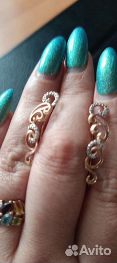 Золотые серьги каффы