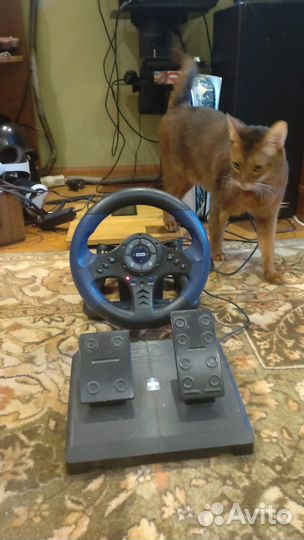 Игровой руль с педалями Hori PS4-020U\E