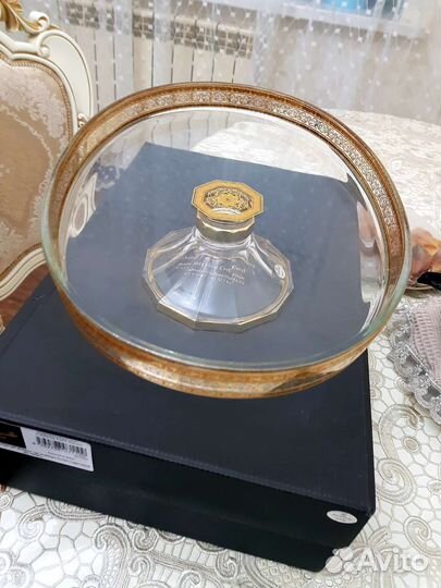 Блюдо тортница хрустальная