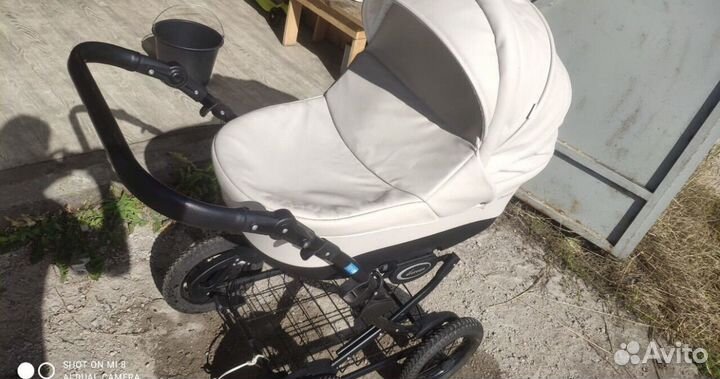 Коляска 2 в 1 aroteam cocoline бежевая экокожа