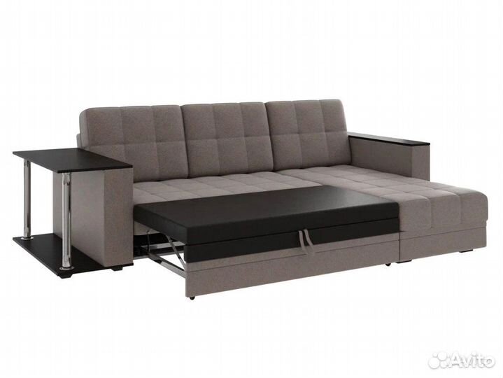 Диван угловой Атлант со столиком рогожка Нептун 54