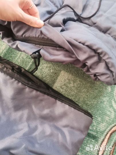 Зимний конверт на овчине с муфтой