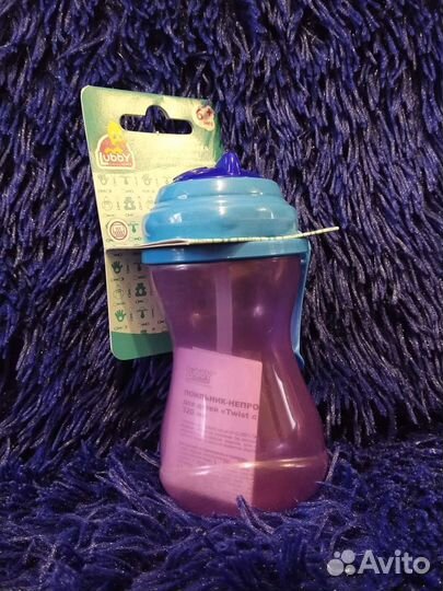 Поильник-непроливайка Lubby от 6 мес+ 320 мл