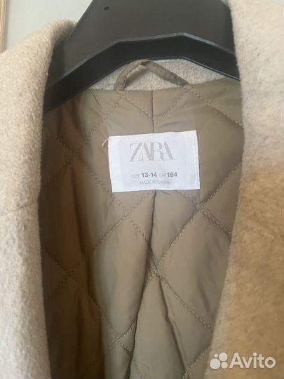 Полупальто Zara для девочки 13-14 лет