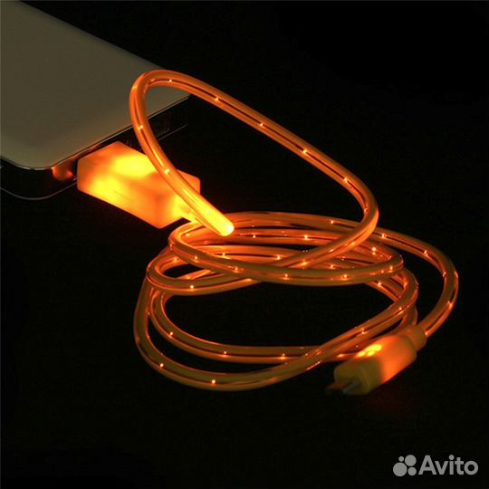 Светящийся кабель USB - micro USB (новый)