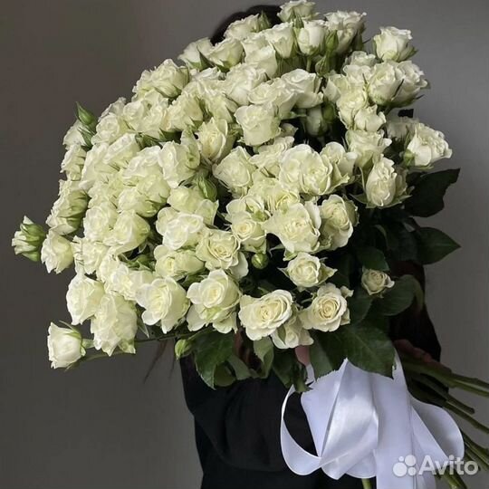 Розы Белые 50 70 80 см с Доставкой
