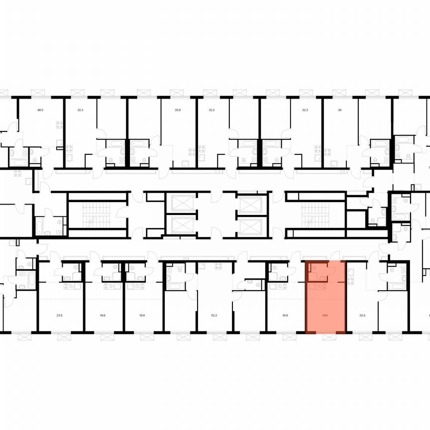 Квартира-студия, 19,9 м², 16/24 эт.