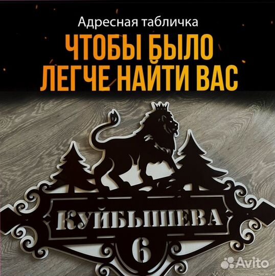 Таблички адресные/декор дома из металла