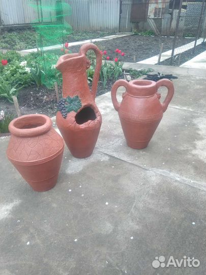 Бетонные уличные вазоны ручной работы