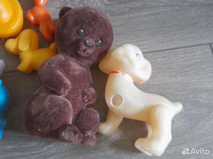 Игрушки СССР пакетом Пластик Резина Мягкая