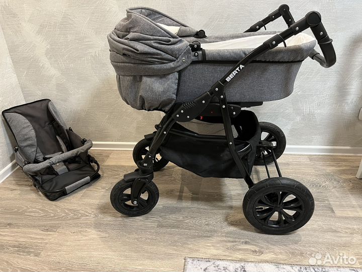 Коляска 2 в 1 Alis Berta серая