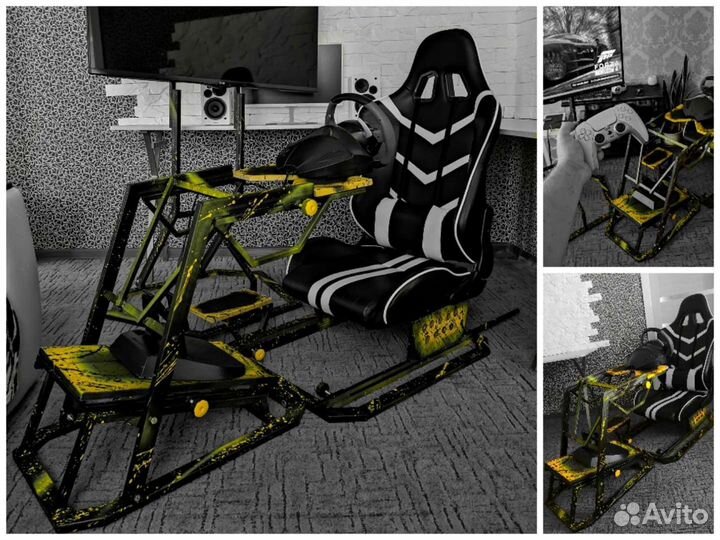 Кокпит+кресло+руль xbox one, ps4, pc, доставка