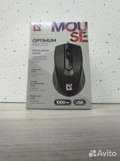 Мышка проводная Defender MB-270 black