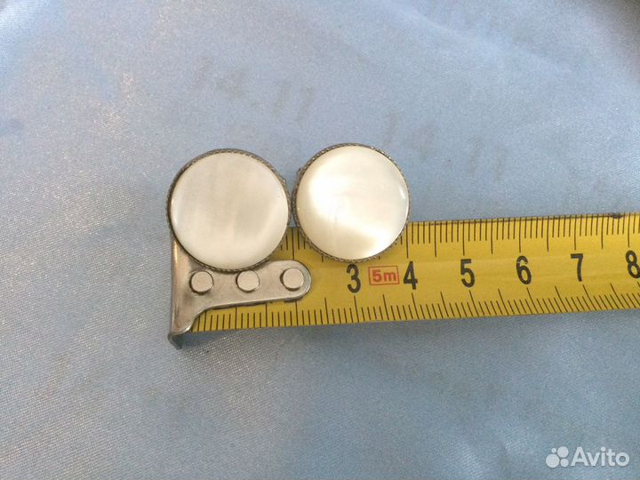 Винтажные запонки с натуральным камнем