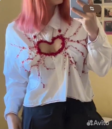 Рубашка белая с вышивкой