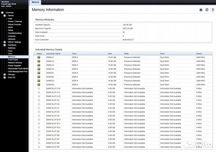 Сервер Dell PowerEdge R630 E5-2683v4 128Gb H730 M