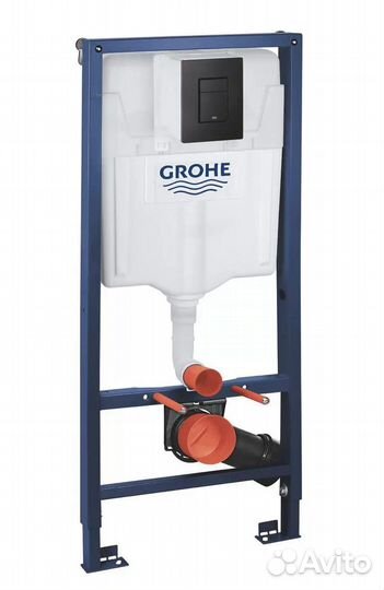 Инсталляция Grohe черная с унитазом Торнадо