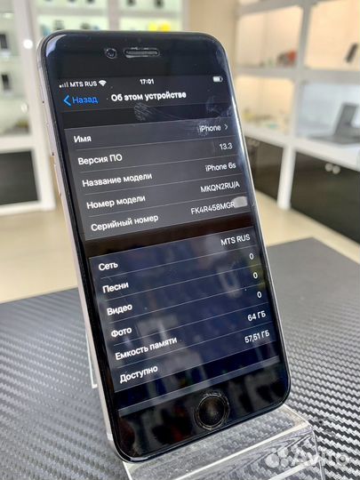 Телефон iPhone 6s 64gb Ru/A