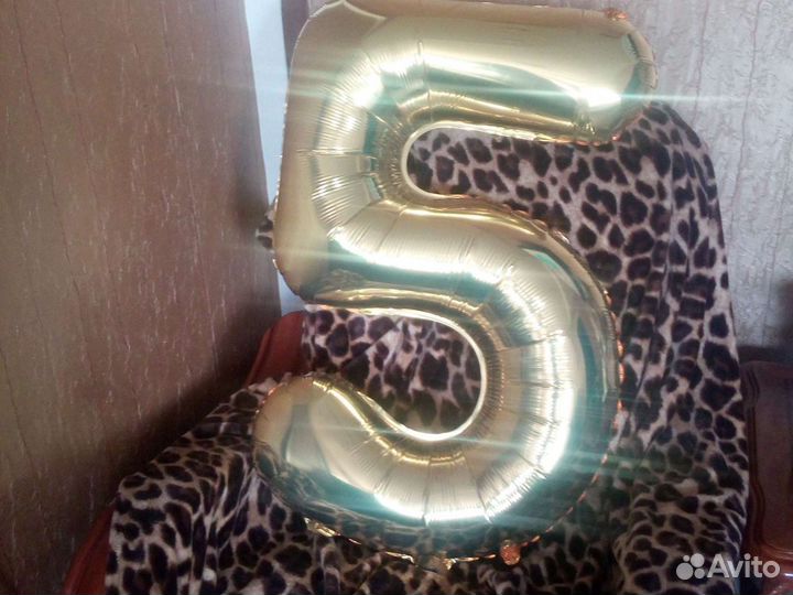 Цифра 5 надувная, 1метр