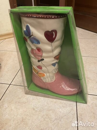 Кашпо сапог