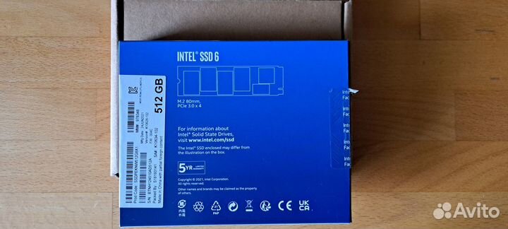 SSD M.2 NVMe Intel 660P 512 Gb