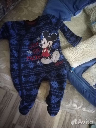 Теплый конверт в коляску и человечки пакетом