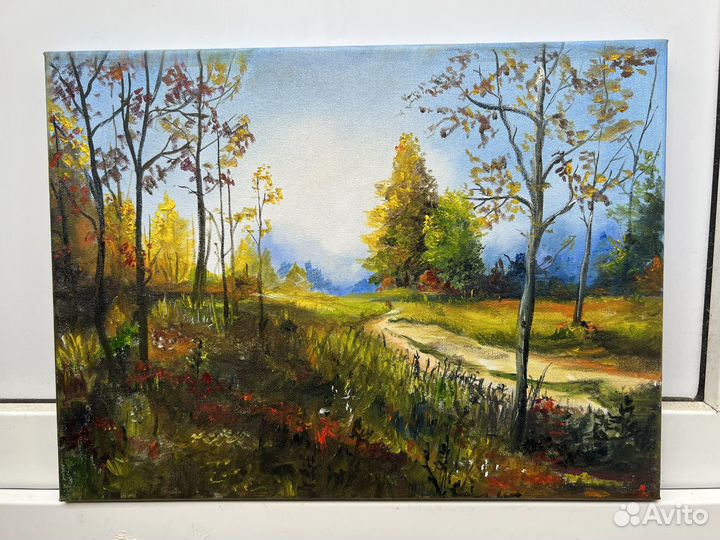 Картина маслом на холсте « солнечная осень«