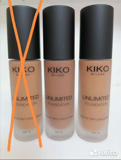 Тональный крем kiko unlimited foundation,3 оттенка