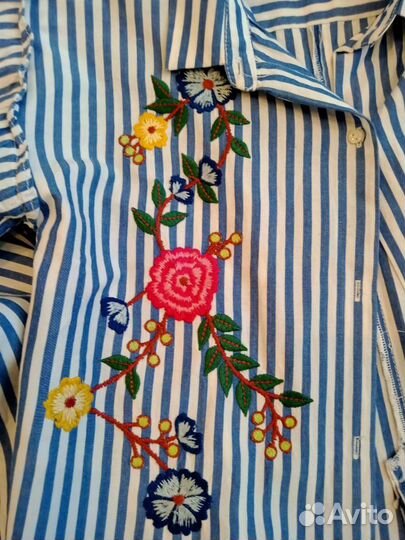 Рубашка zara для девочки 134 р