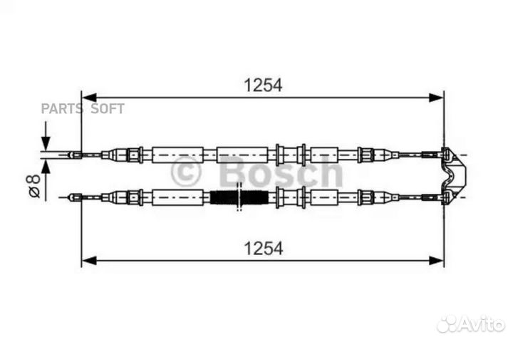 Bosch 1987477764 Трос ручного тормоза