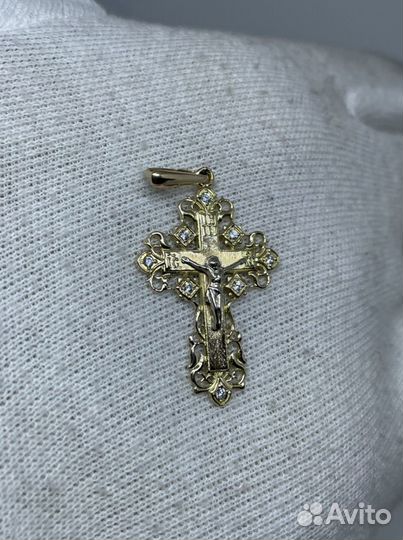 Золотой крест 4 см