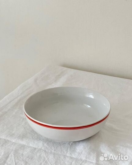 Чайный сервиз СССР красная каёмка