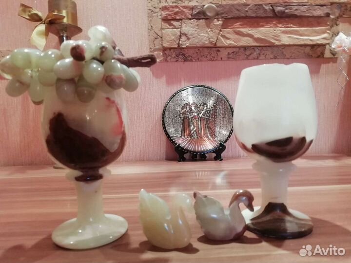 Чаши из натурального камня оникса