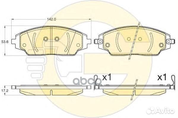 Колодки тормозные chevrolet aveo 11/cobalt 13