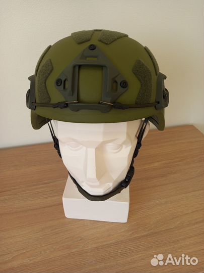 Шлем защитный зеленый бр1 с ушами