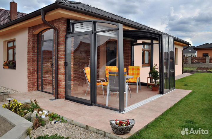 Остекление террас, веранд, беседок