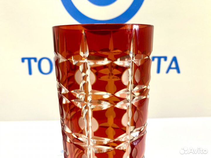 Ваза Для Цветов Хрусталь Красный Гигант СССР